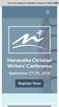 Mobile Screenshot of maranathachristianwriters.com